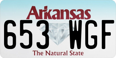 AR license plate 653WGF