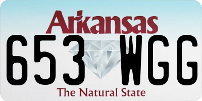 AR license plate 653WGG