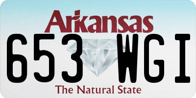 AR license plate 653WGI