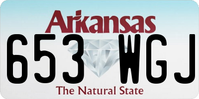 AR license plate 653WGJ