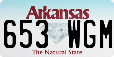 AR license plate 653WGM