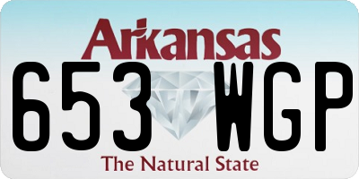 AR license plate 653WGP