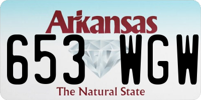 AR license plate 653WGW