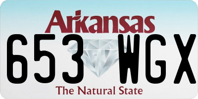 AR license plate 653WGX