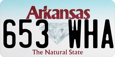 AR license plate 653WHA
