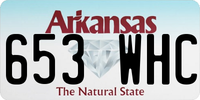 AR license plate 653WHC