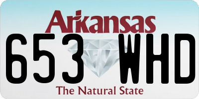 AR license plate 653WHD