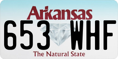 AR license plate 653WHF