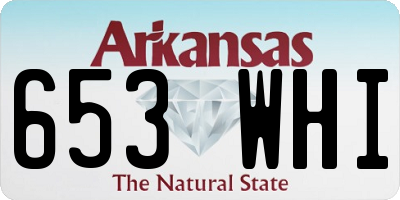 AR license plate 653WHI