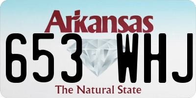 AR license plate 653WHJ