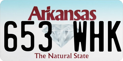 AR license plate 653WHK