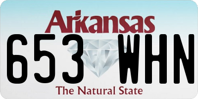 AR license plate 653WHN