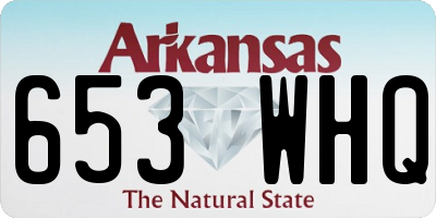 AR license plate 653WHQ