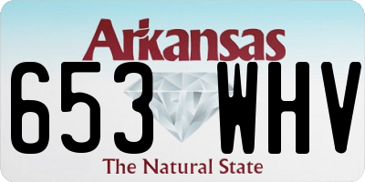 AR license plate 653WHV