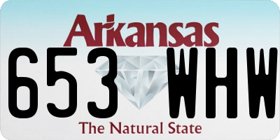 AR license plate 653WHW