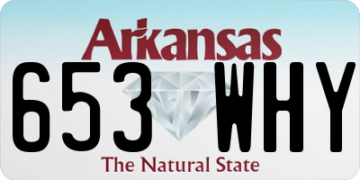 AR license plate 653WHY