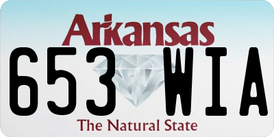 AR license plate 653WIA