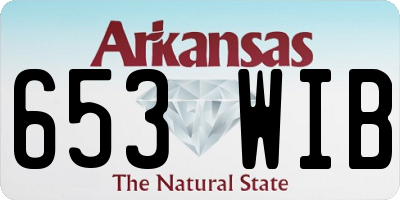 AR license plate 653WIB