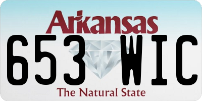 AR license plate 653WIC
