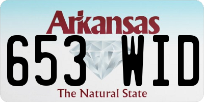 AR license plate 653WID