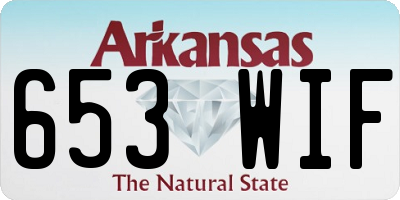 AR license plate 653WIF