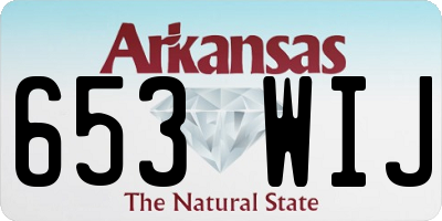 AR license plate 653WIJ