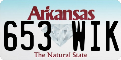AR license plate 653WIK