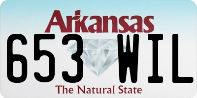 AR license plate 653WIL