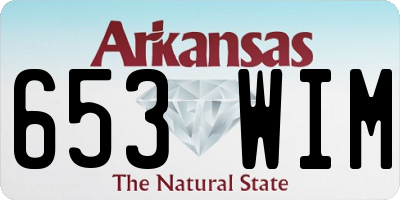 AR license plate 653WIM