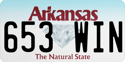 AR license plate 653WIN