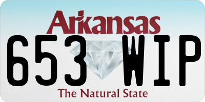 AR license plate 653WIP