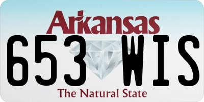 AR license plate 653WIS