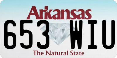 AR license plate 653WIU