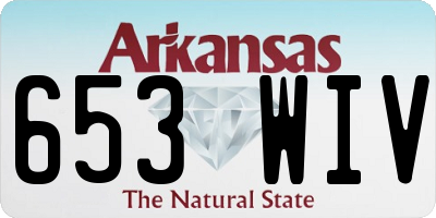 AR license plate 653WIV