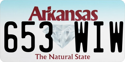 AR license plate 653WIW