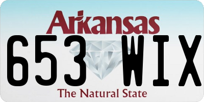 AR license plate 653WIX