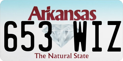 AR license plate 653WIZ