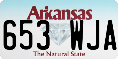 AR license plate 653WJA