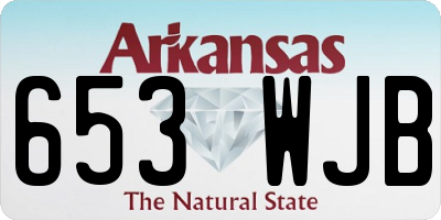 AR license plate 653WJB