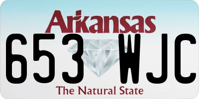 AR license plate 653WJC