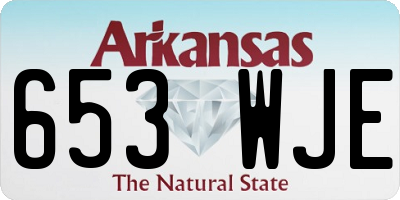 AR license plate 653WJE