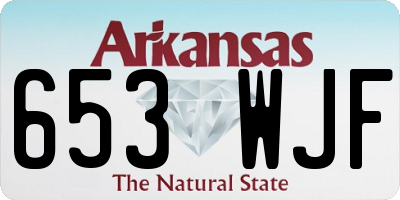 AR license plate 653WJF