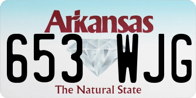 AR license plate 653WJG