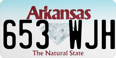 AR license plate 653WJH