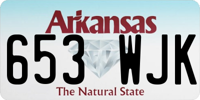 AR license plate 653WJK