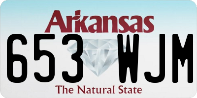 AR license plate 653WJM
