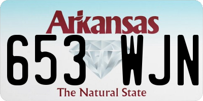 AR license plate 653WJN