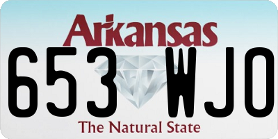AR license plate 653WJO