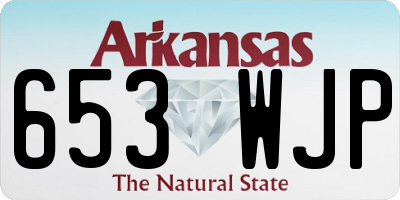 AR license plate 653WJP