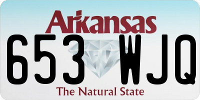 AR license plate 653WJQ